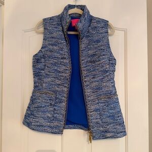 Lilly Pulitzer Blue Tweed Women's Vest